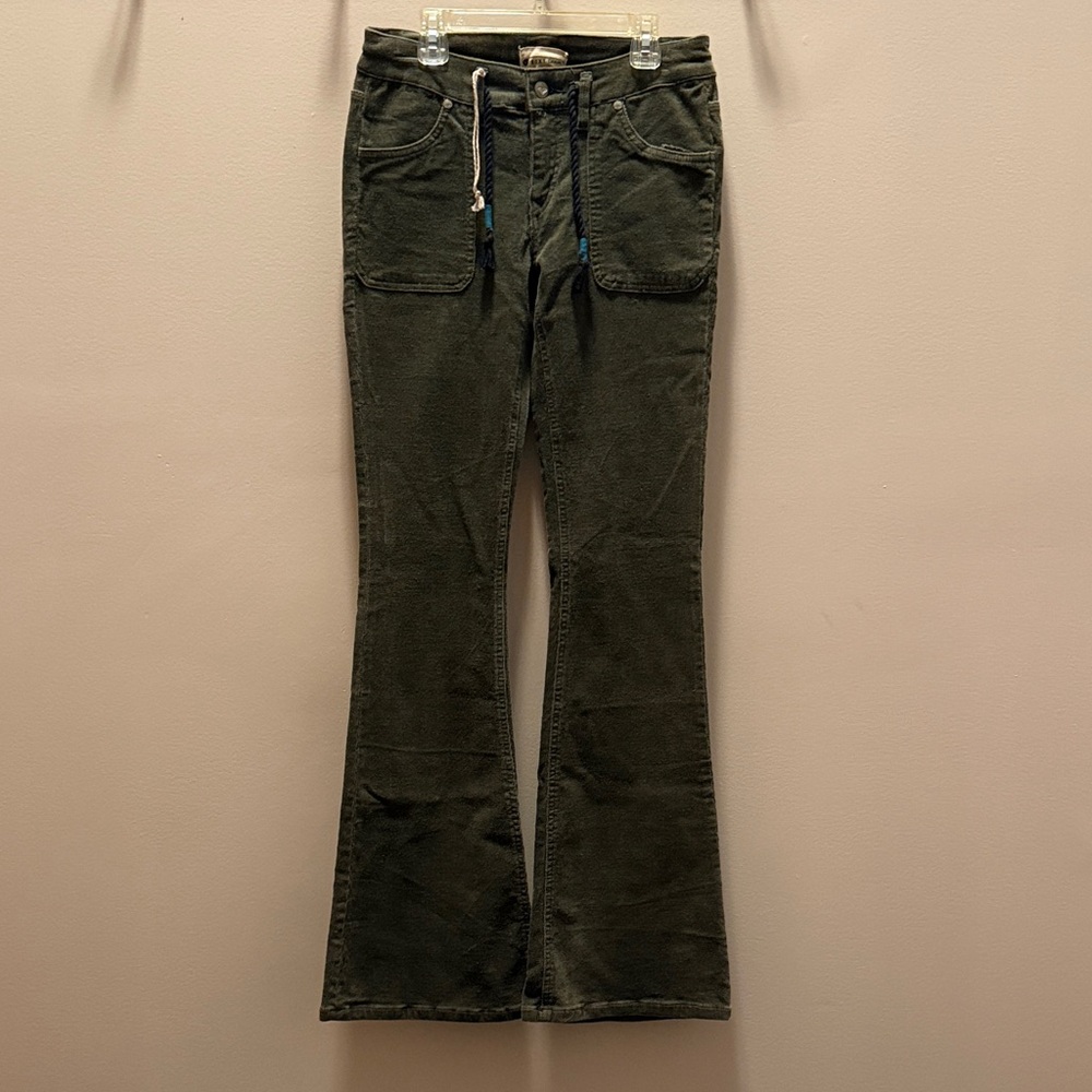 Roxy Olive Corduroy Pants with Drawstring